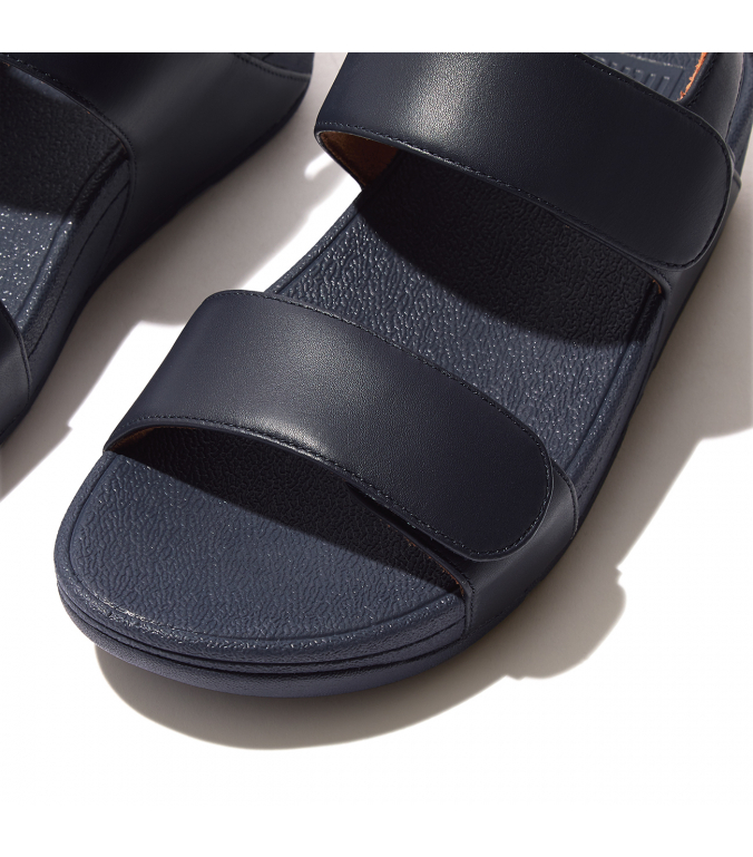 Ontdek de Fitflop Lulu Adjustable Leather Back-Strap Sandals in Midnight  Navy - Perfect voor een Stijlvolle Zomer