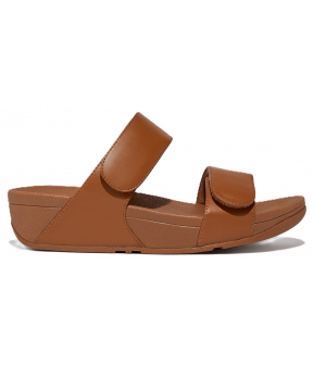 Lulu Adjustable Leather Slides