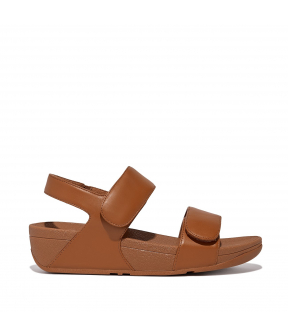 Lulu Adjustable Leather Back-Strap Sandals