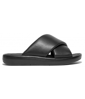 Iqushion D-Luxe Padded Leather Cross Slides