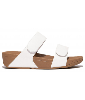 Lulu Adjustable Leather Slides