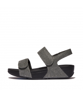 Lulu Adjustable Shimmerlux Back-Strap Sandals