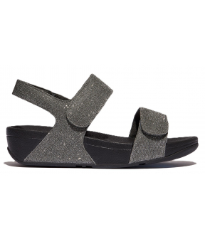 Lulu Adjustable Shimmerlux Back-Strap Sandals