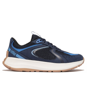 F-Mode Flow Suede/Mesh/Leather Flatform Sneakers