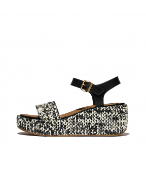 Platfforms Woven Wedge Ankle-Strap Sandals