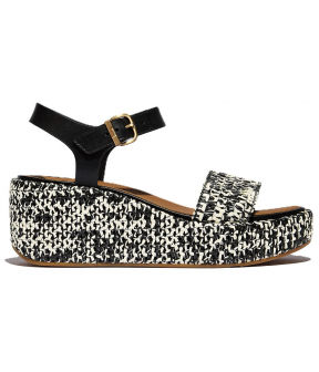 Platfforms Woven Wedge Ankle-Strap Sandals