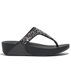 Lulu Crystal-Mix Toe-Post Sandals