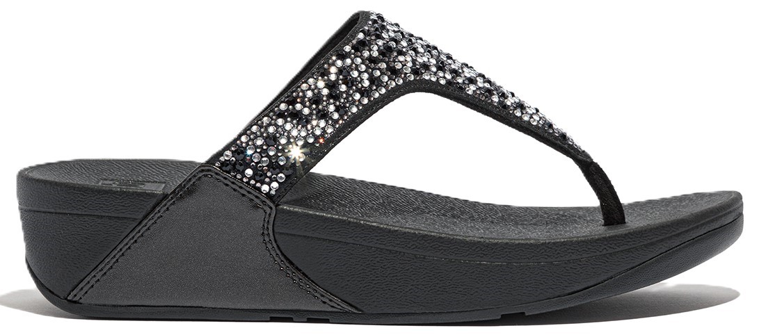 Fitflop Lulu Crystal-Mix Toe-Post Sandals